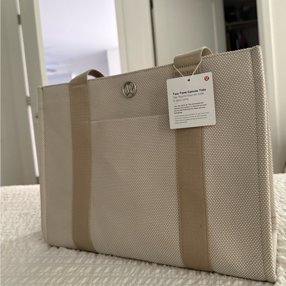 Lululemon Athletica Two-Tone Canvas Tote